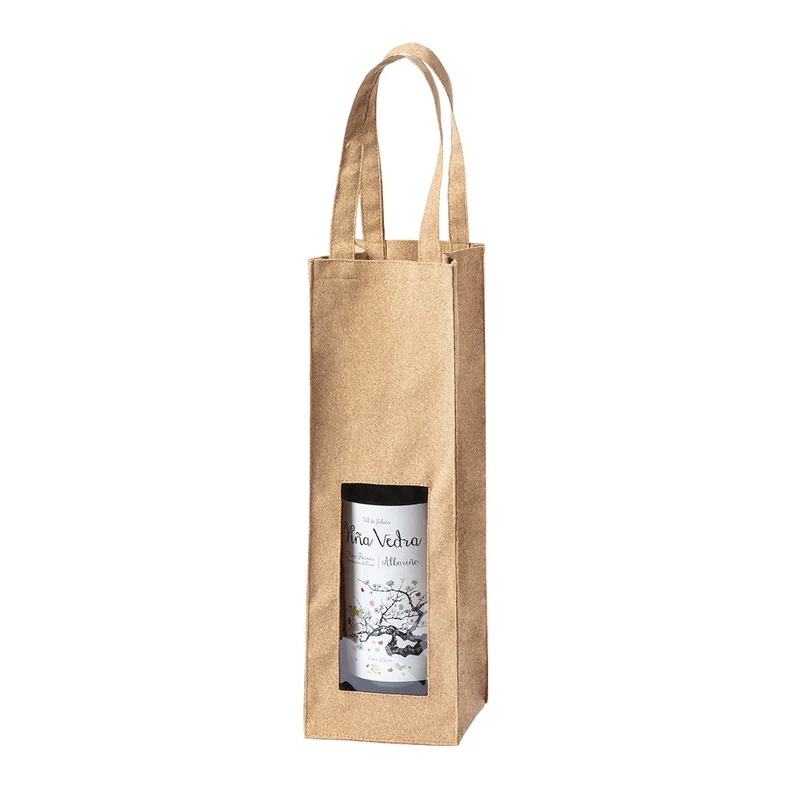 Sac en liège naturel, avec fenêtre transparente sur le devant MINAX