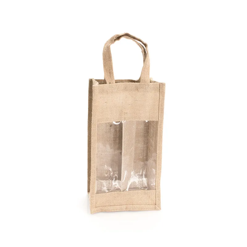 Sac résistant en toile avec compartiment individuel pour 2 bouteilles de vin de 75cl KOOP