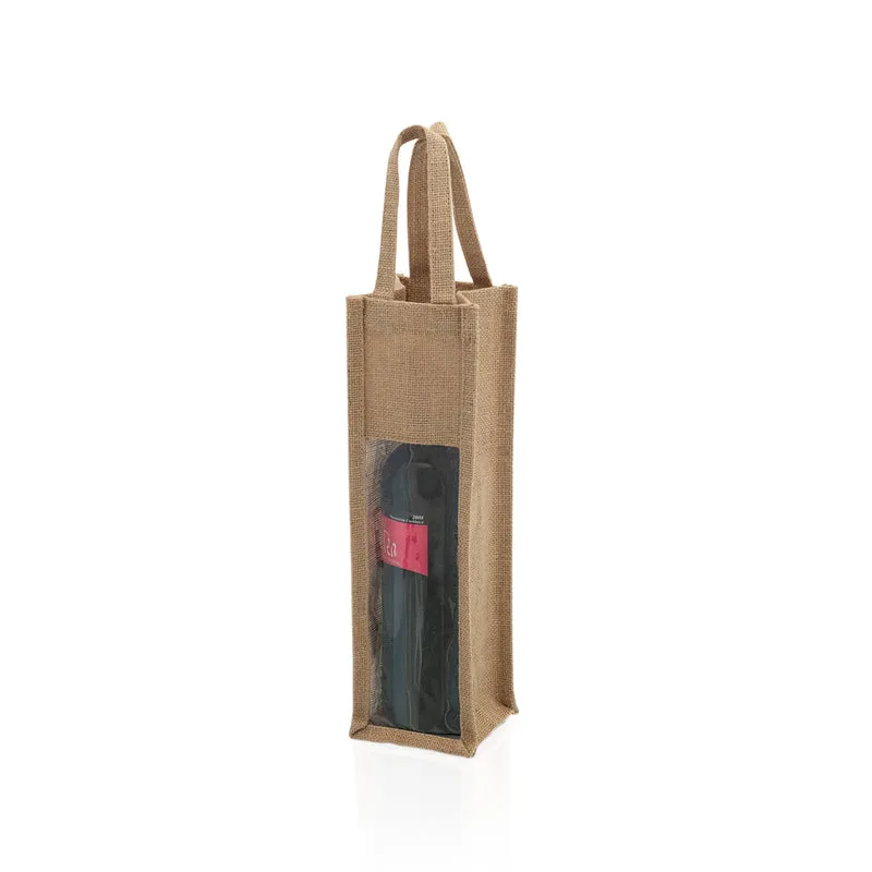 Sac résistant en toile de jute laminée pour bouteille de vin 75 cl HOLDEN