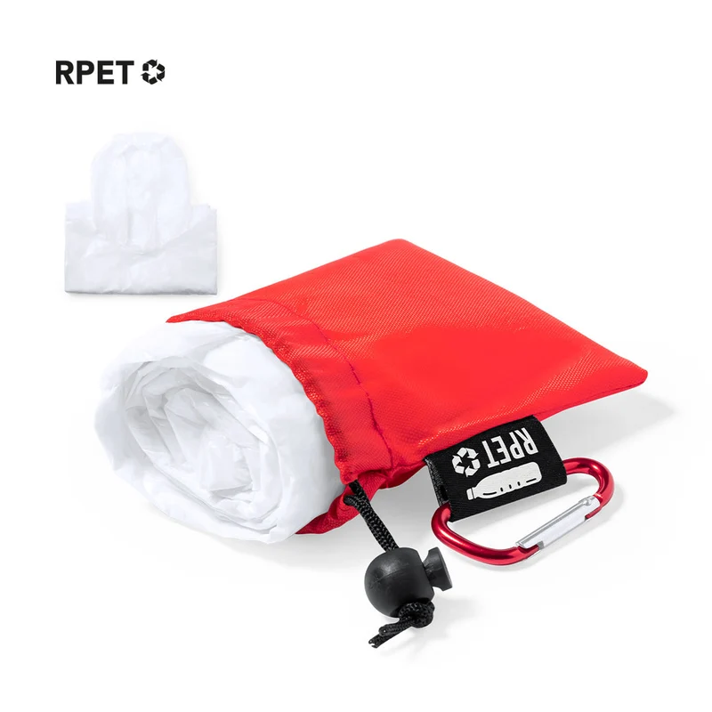 Poncho pour adulte en LDPE, 102x127cm, étui polyester rpet BRINEK
