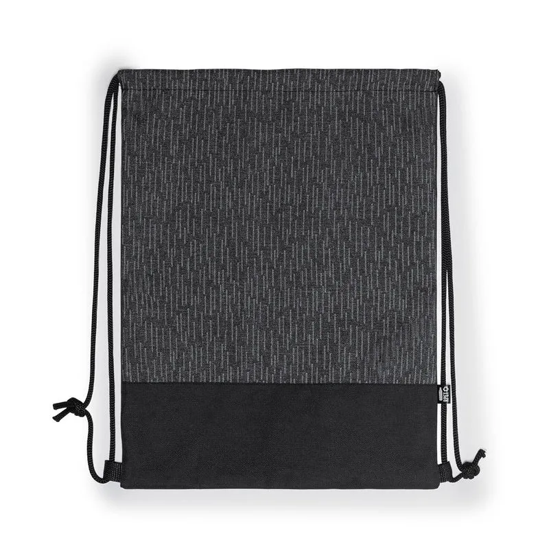 Sac à dos à cordelettes réfléchissant en polyester 600d rpet STABBY
