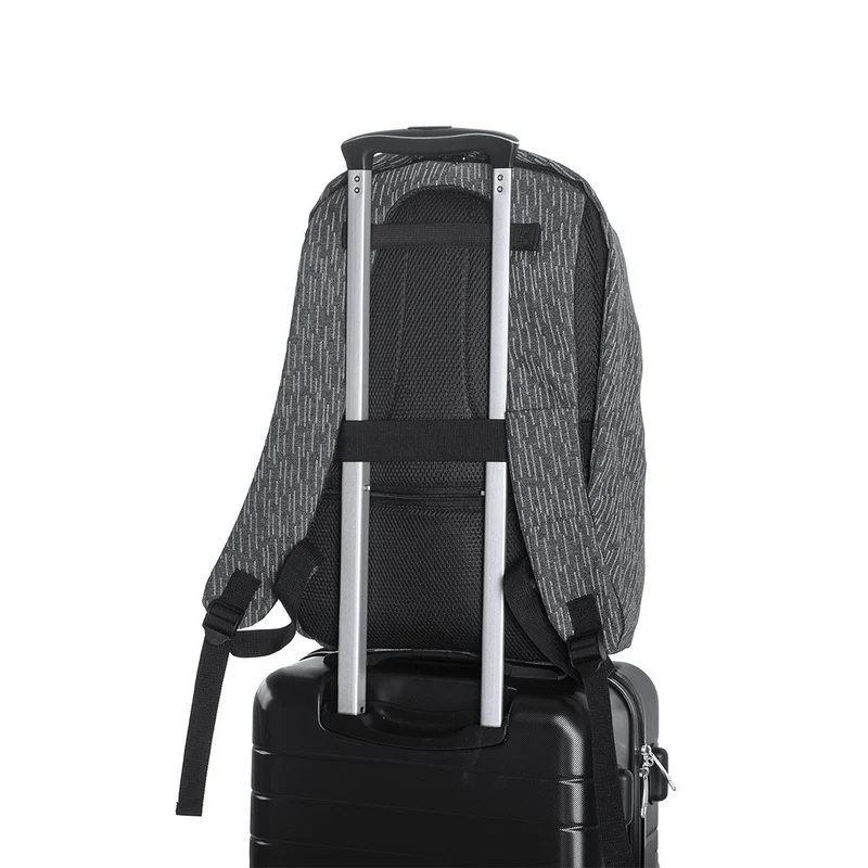 Sac à dos anti-vol réfléchissant en polyester 600d, dos et bretelles rembourrées QUASAR