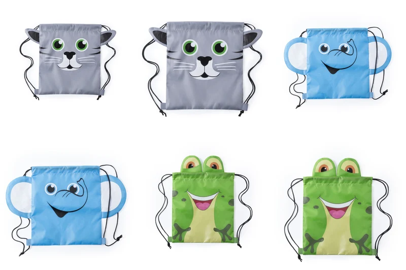 Sac à dos à cordelettes pliable pour enfant en polyester LLOREL