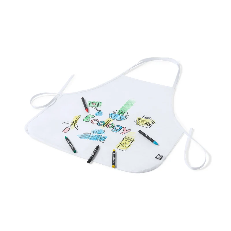Tablier en RPET non tissé blanc MAYFIL