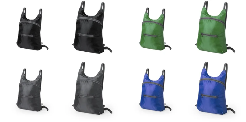 Sac à dos pliable en polyester rpet 201d souple BROCKY