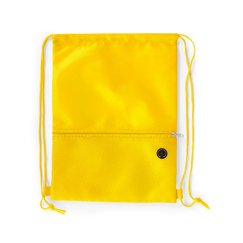 Sac à dos à cordelettes en polyester doux 210d BICALZ