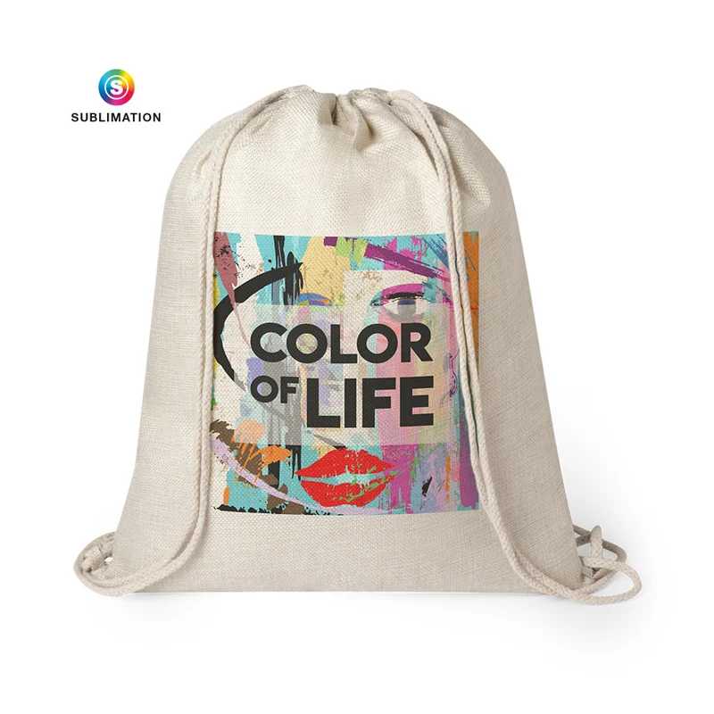 Sac à dos à cordelette en polyester 150gr/m2, résiste à 8kg charge maximum LIZCOM