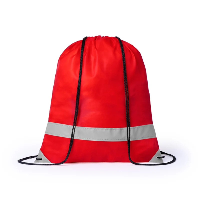 Sac à dos en polyester 190t avec cordes noires fermetures auto et coins renforcés LEMAP