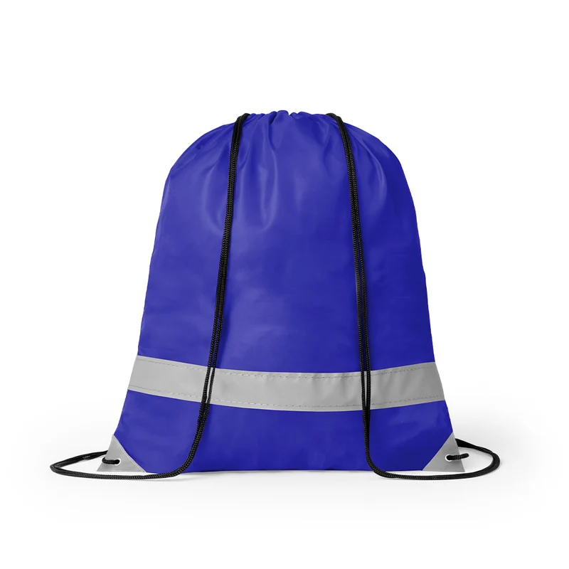 Sac à dos en polyester 190t avec cordes noires fermetures auto et coins renforcés LEMAP