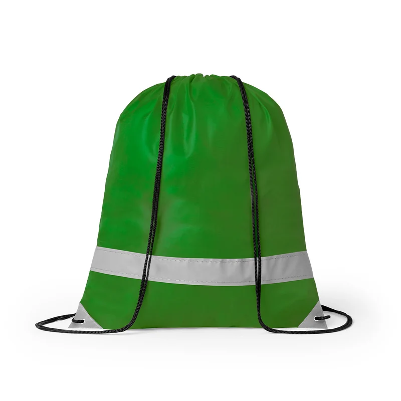 Sac à dos en polyester 190t avec cordes noires fermetures auto et coins renforcés LEMAP