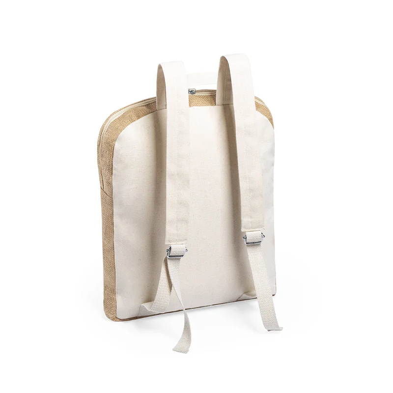 Sac à dos fait de jute avec détails en coton MARNEL