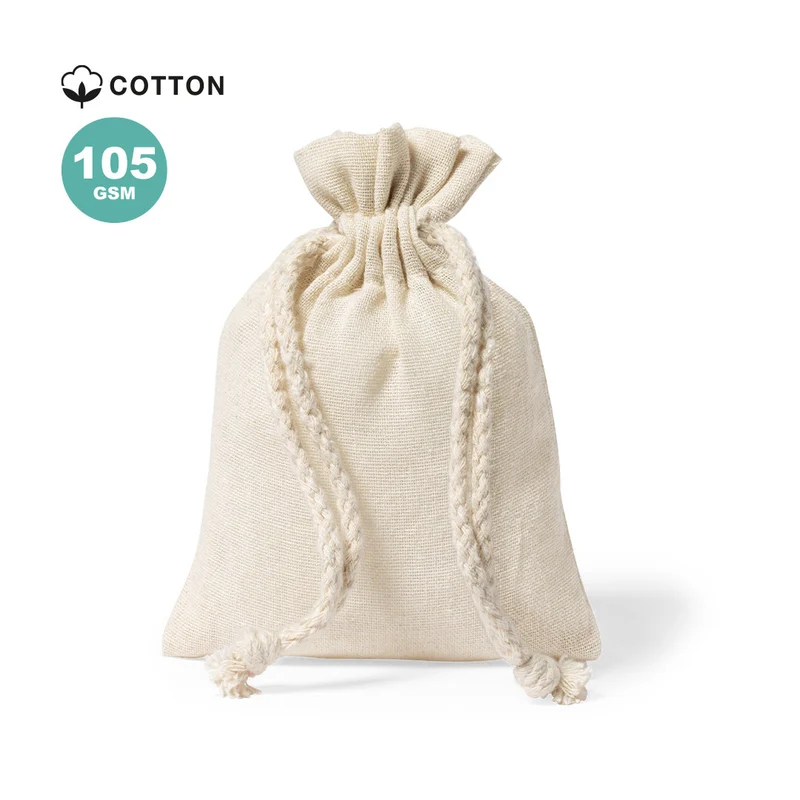 Sac 10x14 cm avec fermeture à cordon et en 100% coton SEAKING