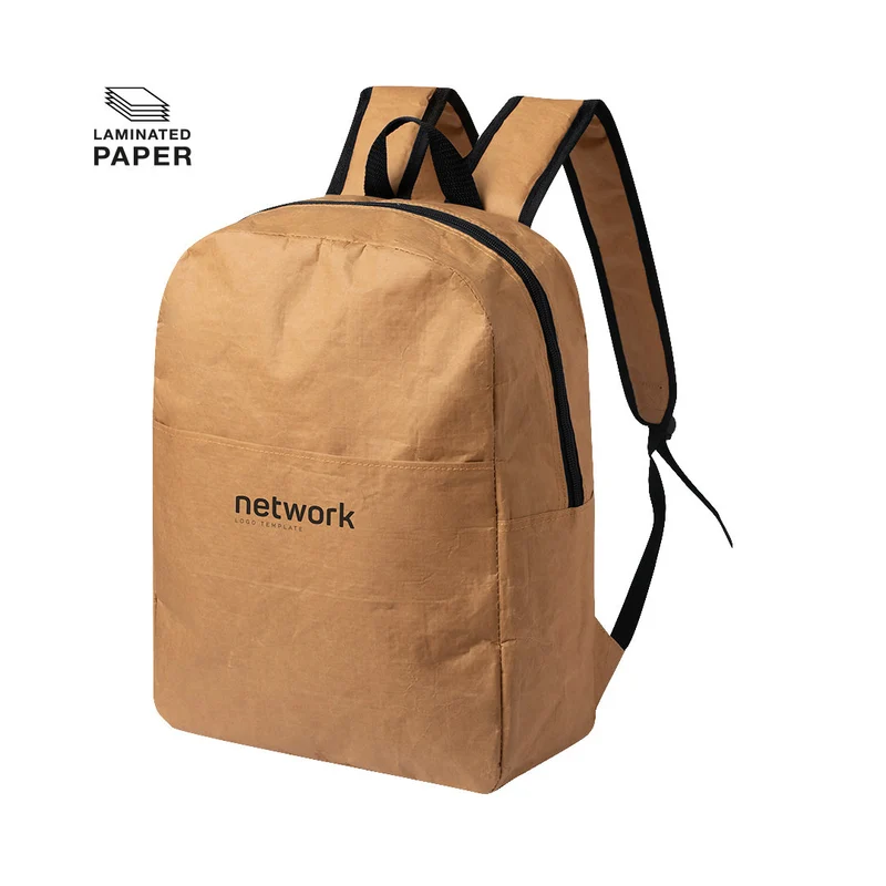 Sac à dos en papier laminé ultra résistant de 130gr/m2 avec bretelles rembourrées DONS