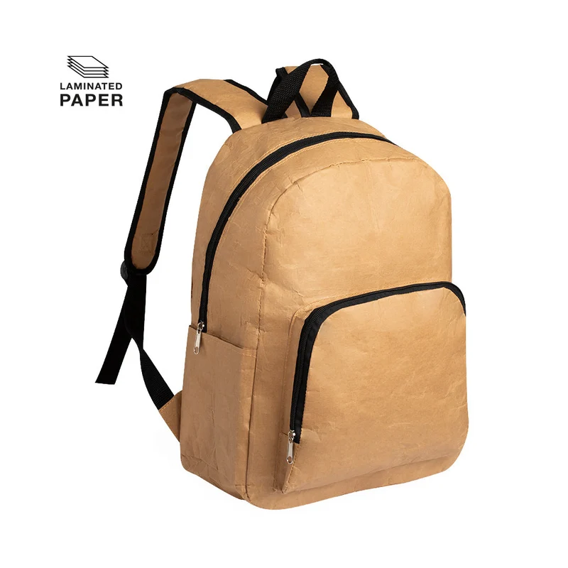 Sac à dos en papier laminé recyclé ultra résistant de 130gr / m2 résistant à l'eau KIZON