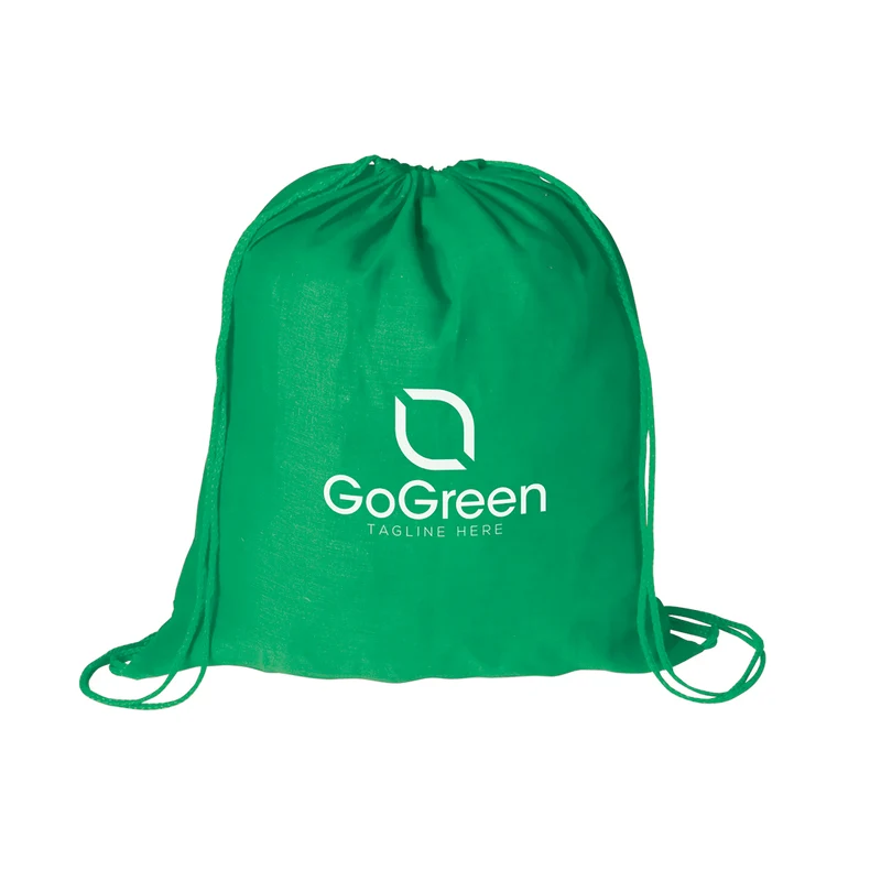 Sac à dos à cordelettes en tissu 100 % coton doux 100gr / m2 BASS