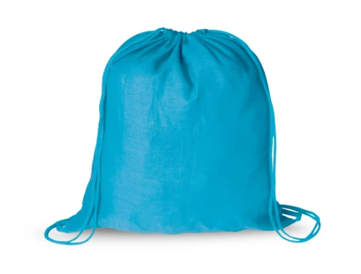 Sac à dos à cordelettes en tissu 100 % coton doux 100gr / m2 BASS