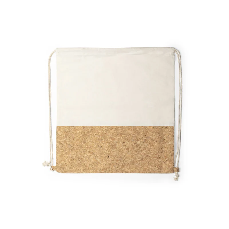 Sac à dos en liège naturel et coton souple 145gr / m2 avec cordes autobloquantes GALSIN