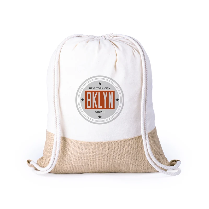 Sac à dos en toile de jute et coton 120gr / m2 BADIX