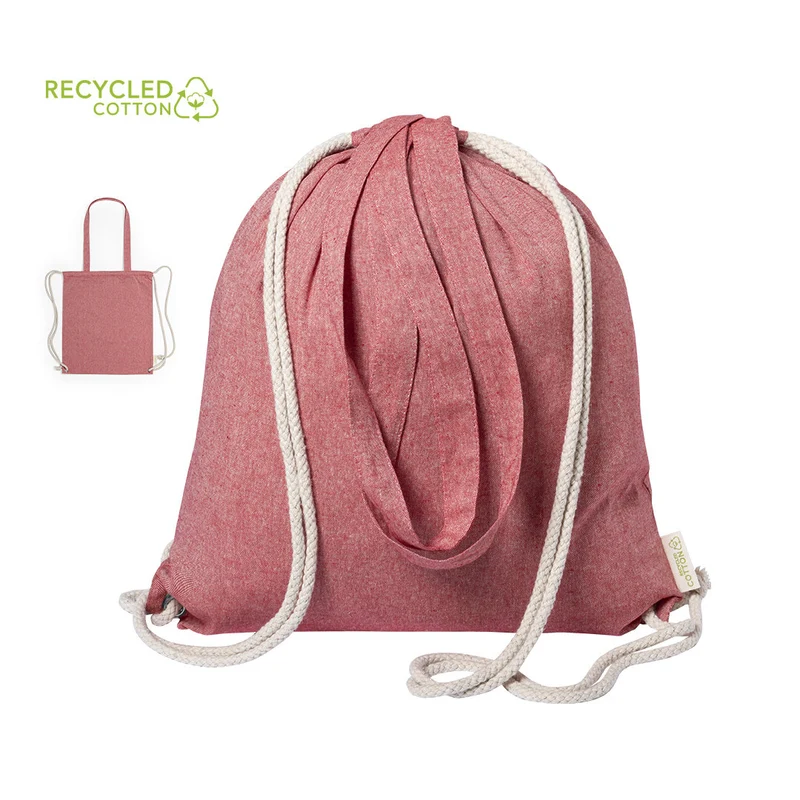 Sac à dos de corde 100 % coton recyclé 140gr / m2 FENIN