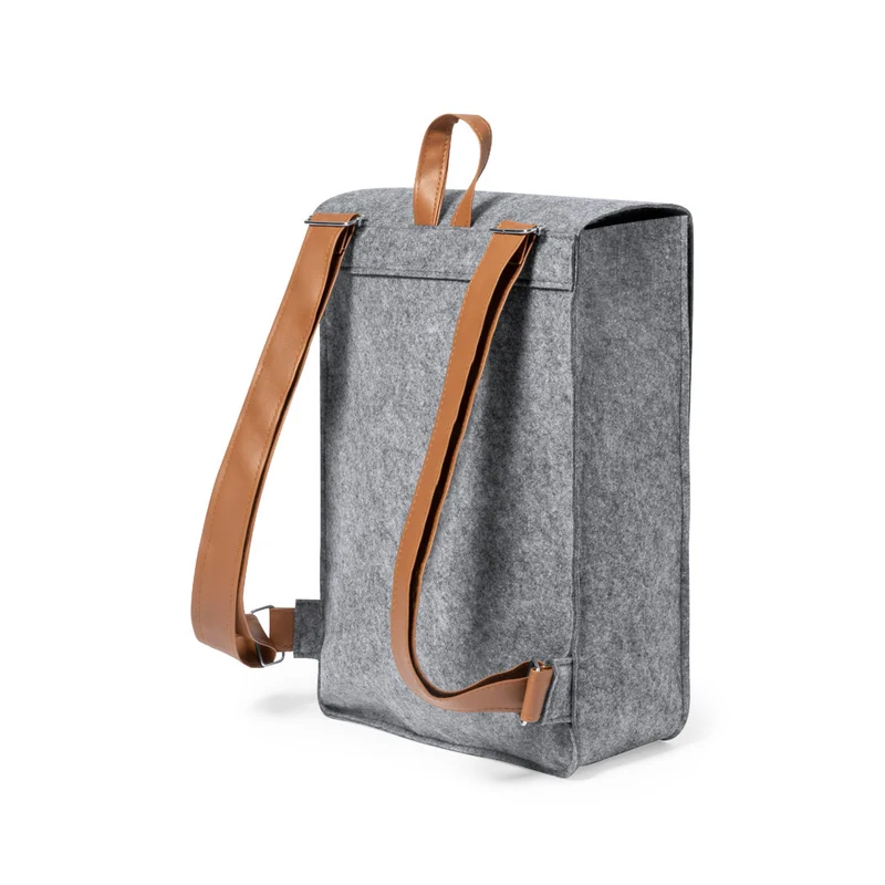 Sac à dos en feutrine rpet et similicuir ZAKIAN