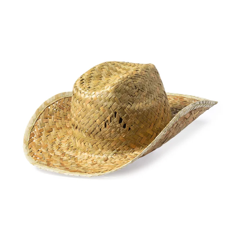 Chapeau en paille couleur verdâtre naturel avec ruban intérieur confortable BULL