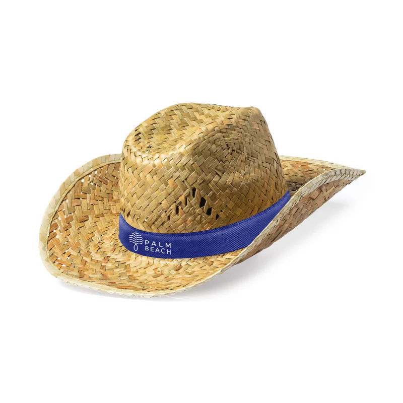 Chapeau en paille couleur verdâtre naturel avec ruban intérieur confortable BULL