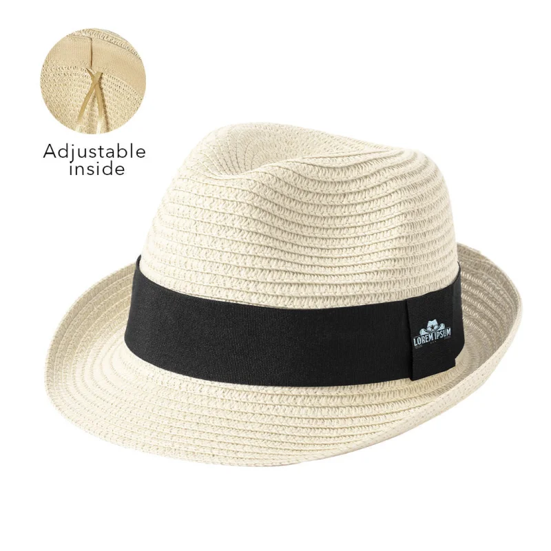 Chapeau en matière synthétique et finition naturelle RANDOLF