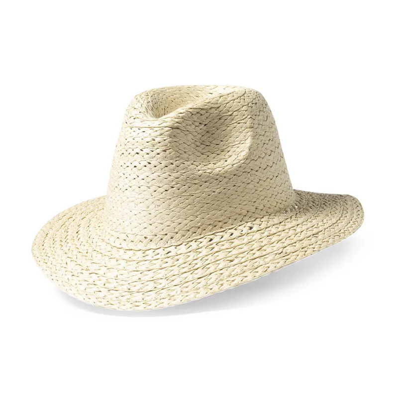 Chapeau en matière synthétique et finition naturelle RANDOLF