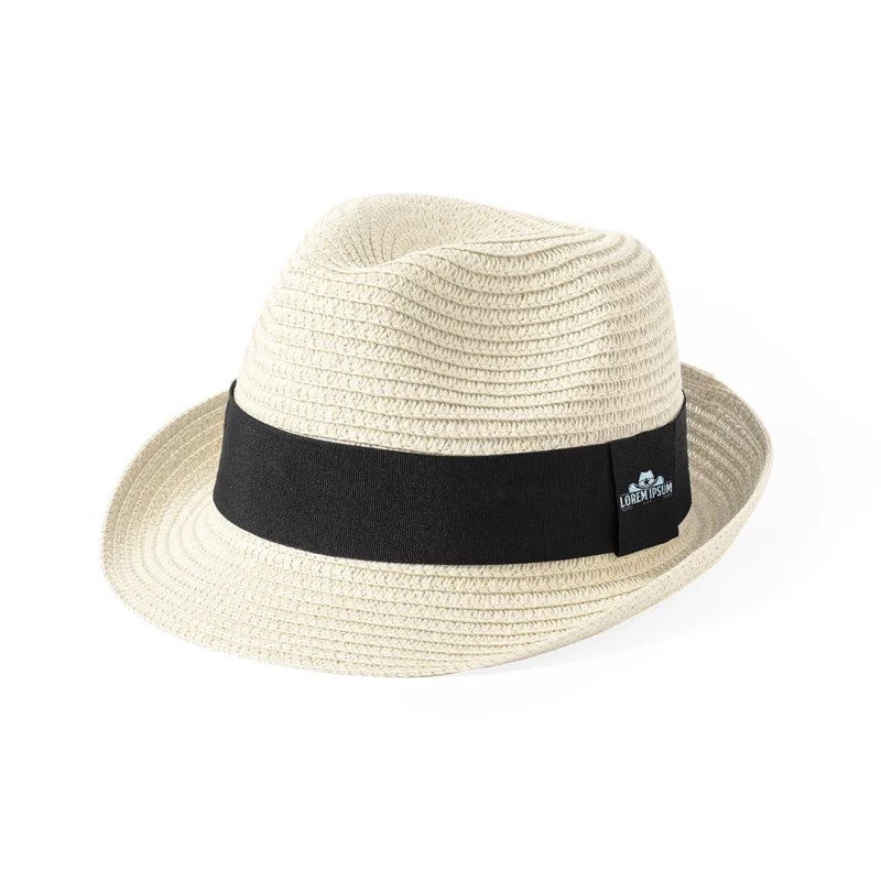 Chapeau en matière synthétique et finition naturelle RANDOLF