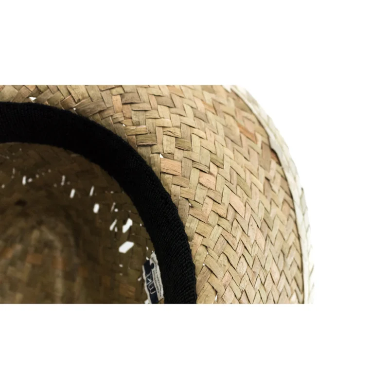 Chapeau de paille de couleur naturelle verdâtre avec ruban intérieur confortable VITA