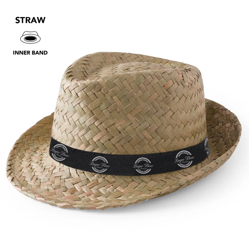 Chapeau de paille avec ruban intérieur confortable ZELIO