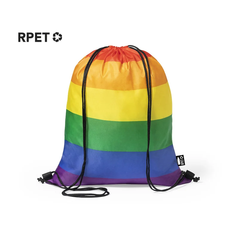Sac à dos à cordes arc-en-ciel en rpet MARSHA