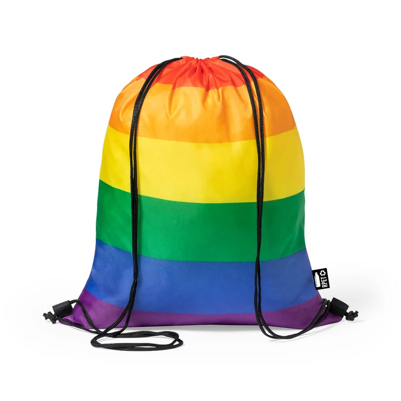 Sac à dos à cordes arc-en-ciel en rpet MARSHA