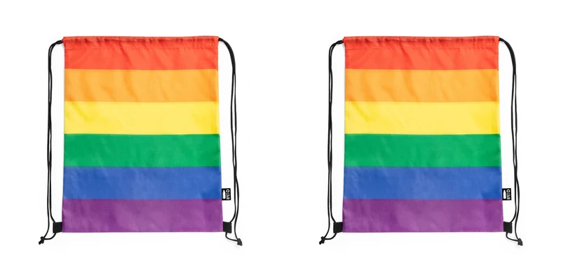 Sac à dos à cordes arc-en-ciel en rpet MARSHA