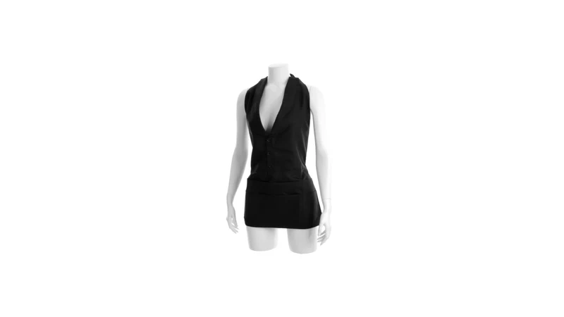 Tablier couleur noir 100% polyester JAVESS