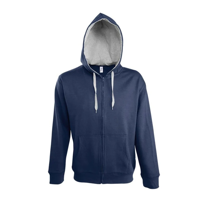 Veste zippée homme bicolore à capuche doublée contrastée SOUL MEN
