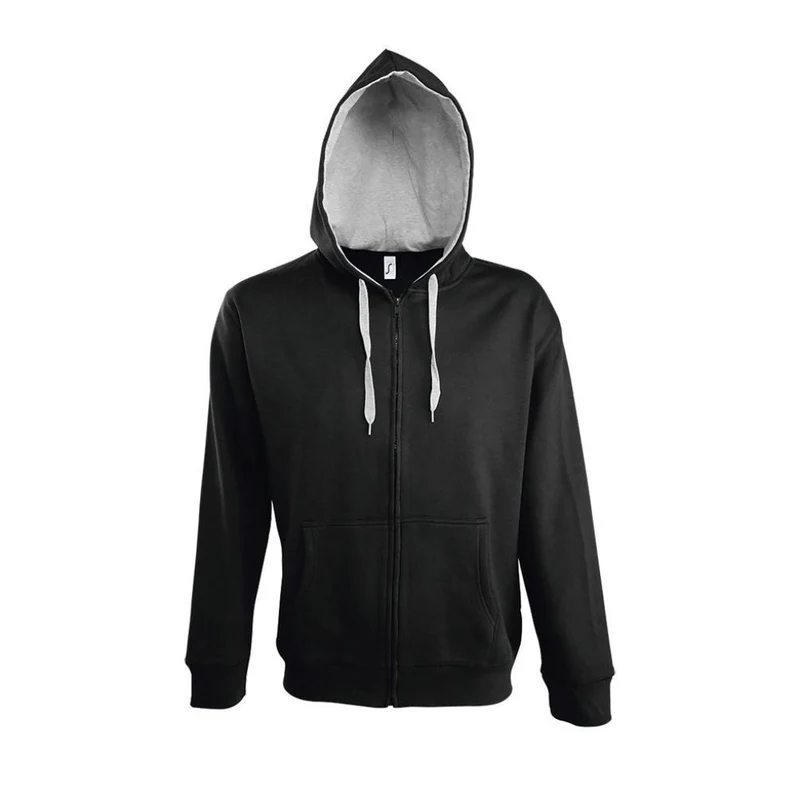 Veste zippée homme bicolore à capuche doublée contrastée SOUL MEN