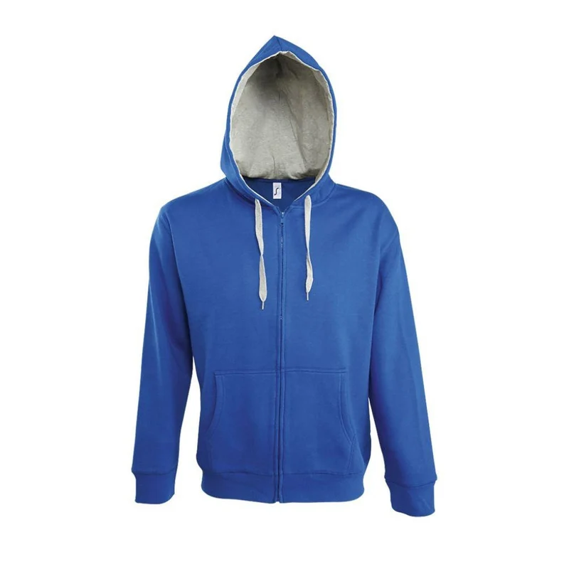 Veste zippée homme bicolore à capuche doublée contrastée SOUL MEN