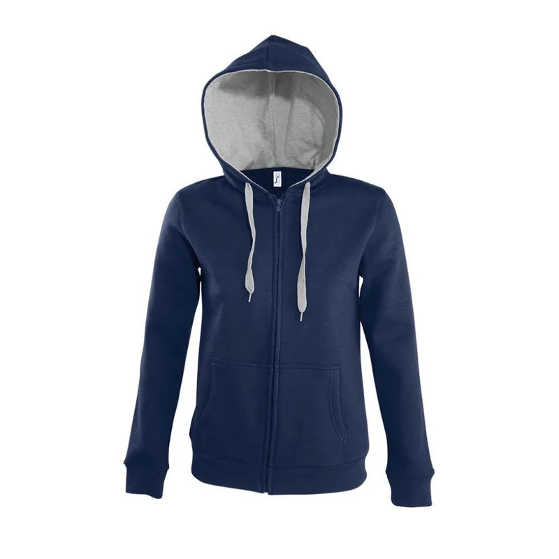 Veste zippée femme bicolore à capuche doublée contrastée SOUL WOMEN