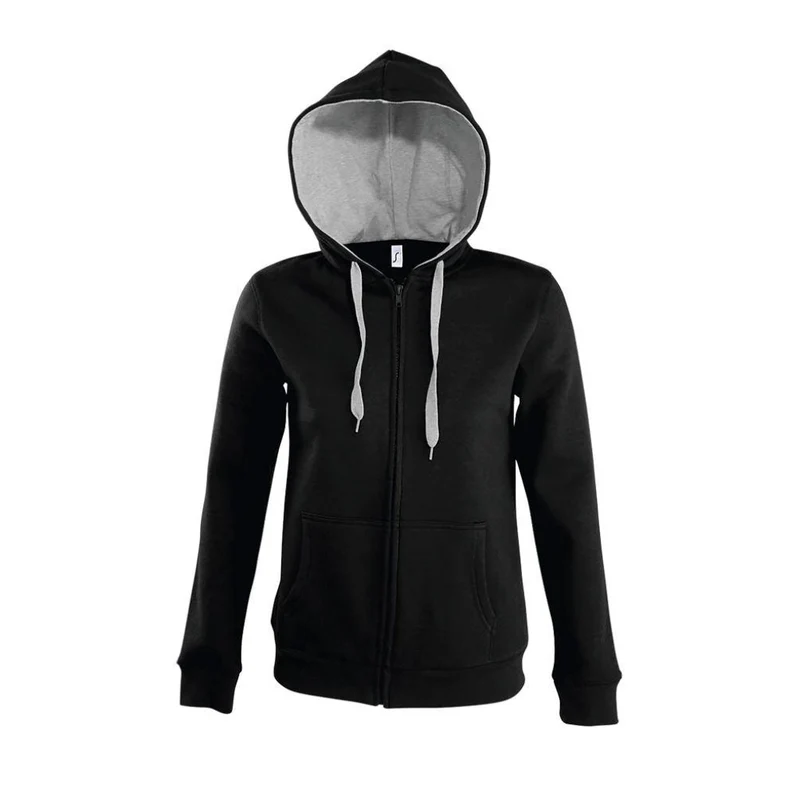 Veste zippée femme bicolore à capuche doublée contrastée SOUL WOMEN