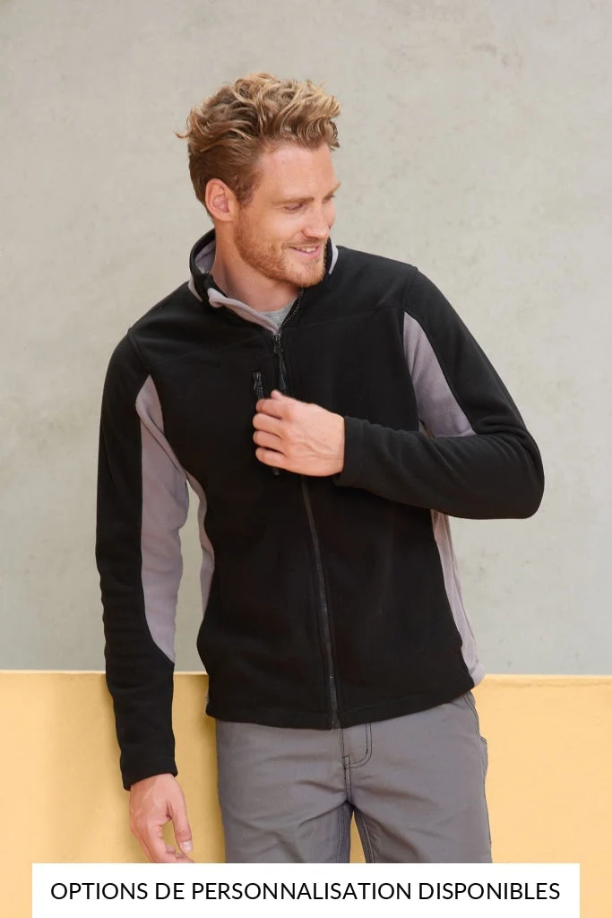 Veste polaire bicolore zippée homme NORDIC