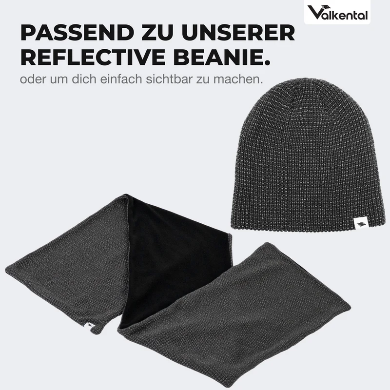 NOUVEAU : Écharpe réfléchissante - Écharpe tricotée réfléchissante avec doublure en polaire