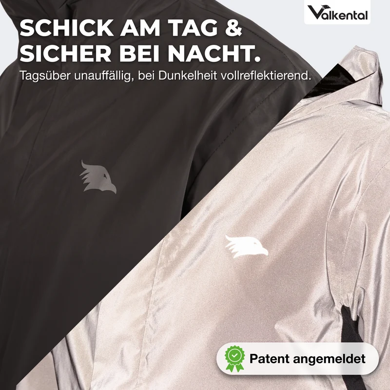 Veste 3 en 1 Smart Jacket - 100 % réfléchissante et imperméable, avec polaire amovible à fermeture éclair - Produit de deuxième choix