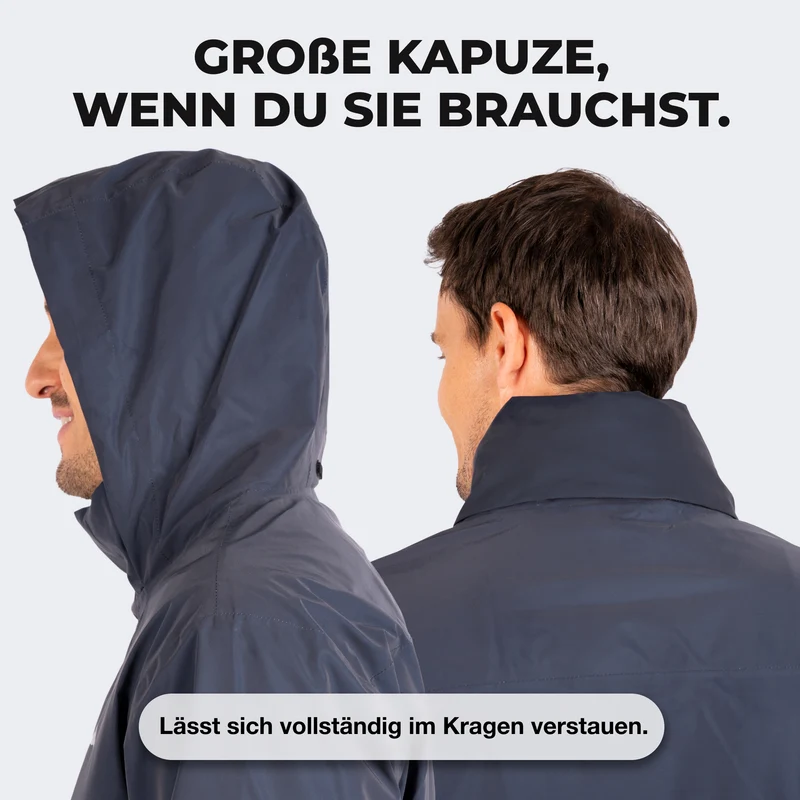 Veste 3 en 1 Smart Jacket - 100 % réfléchissante et imperméable, avec polaire amovible à fermeture éclair - Produit de deuxième choix
