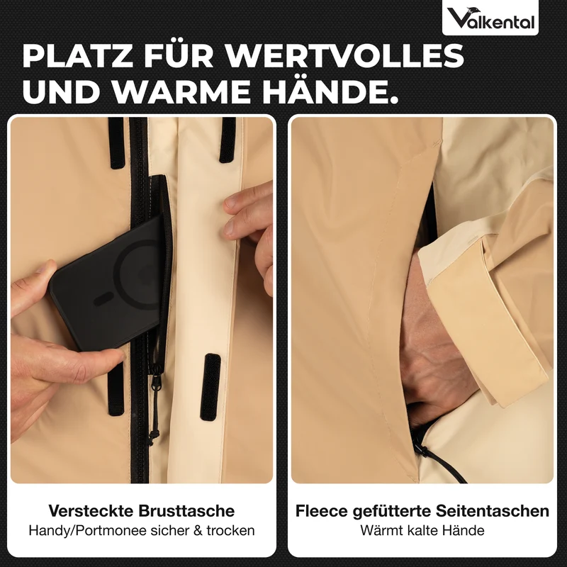 Veste 3 en 1 Smart Jacket - 100 % réfléchissante et imperméable, avec polaire amovible à fermeture éclair - Produit de deuxième choix