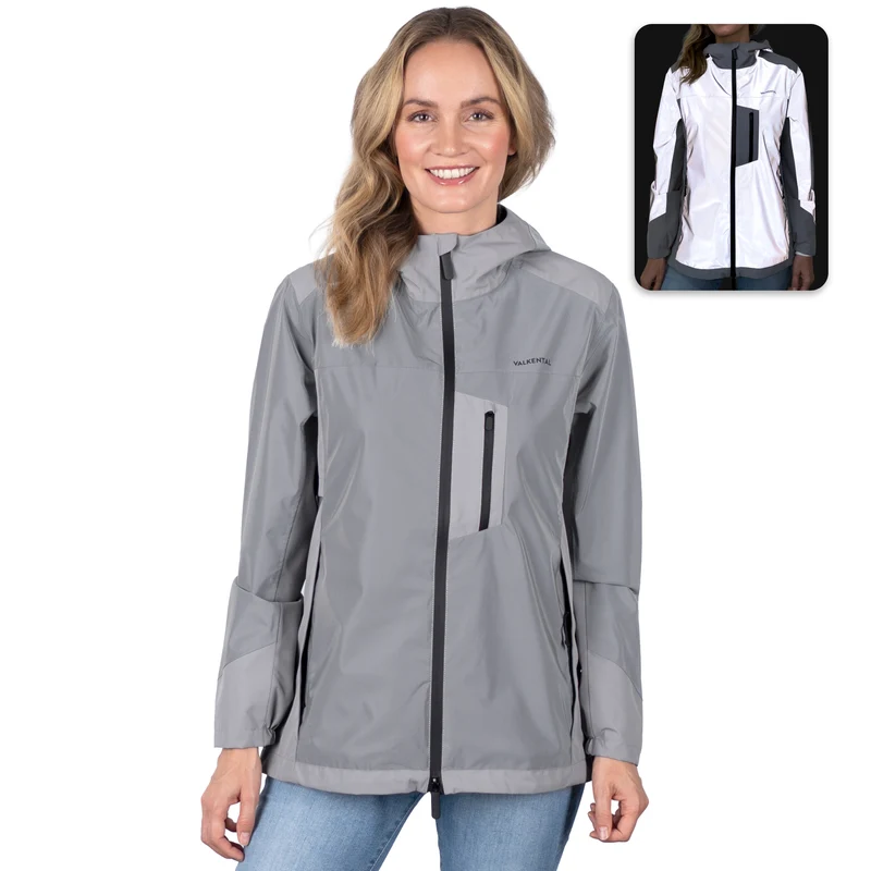 NOUVEAU : Rain Jacket Pro - Veste de pluie 100 % réfléchissante avec aération et capuche compatible avec un casque