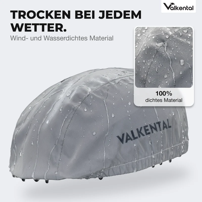 Casque de vélo imperméable - 100 % imperméable et entièrement réfléchissant