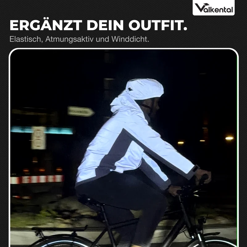 Casque de vélo imperméable - 100 % imperméable et entièrement réfléchissant