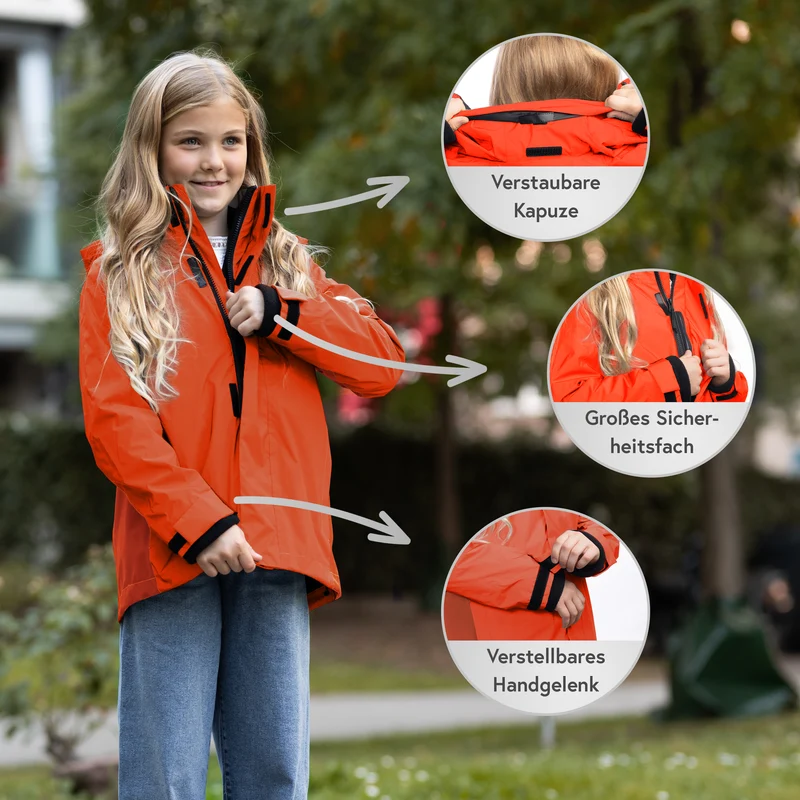 Veste 3 en 1 Smart Jacket - Veste réfléchissante avec polaire amovible à fermeture éclair pour enfants et adolescents - Produit de deuxième choix