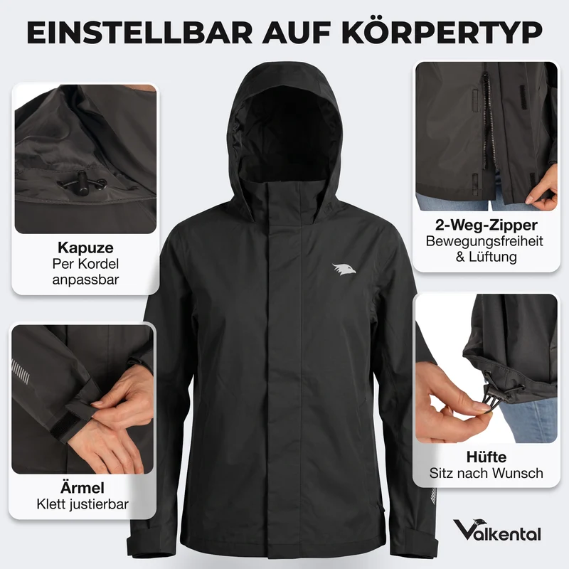 Veste 3 en 1 Smart Jacket - 100 % réfléchissante et imperméable, avec polaire amovible à fermeture éclair - Produit de deuxième choix